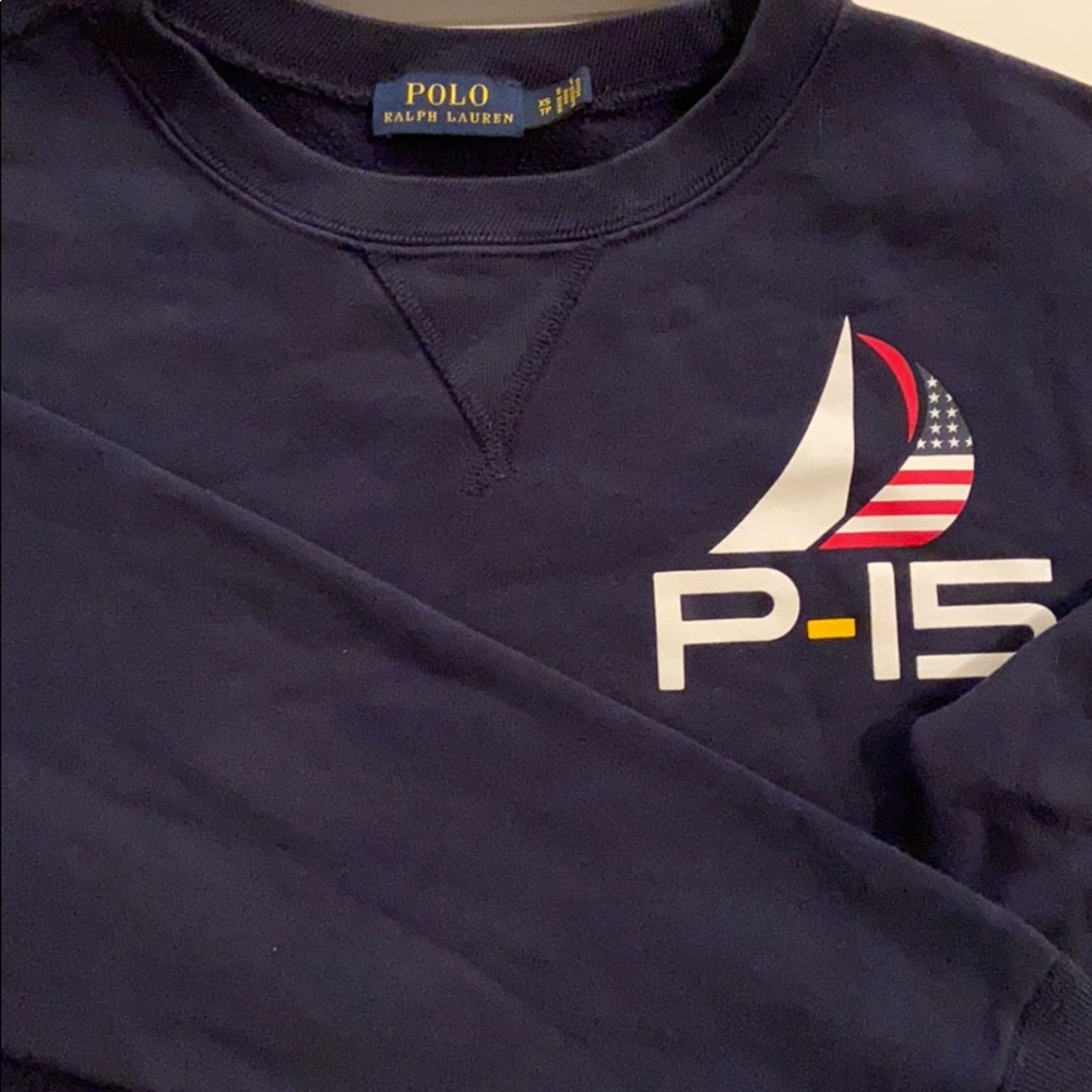 Navy Crop pullover